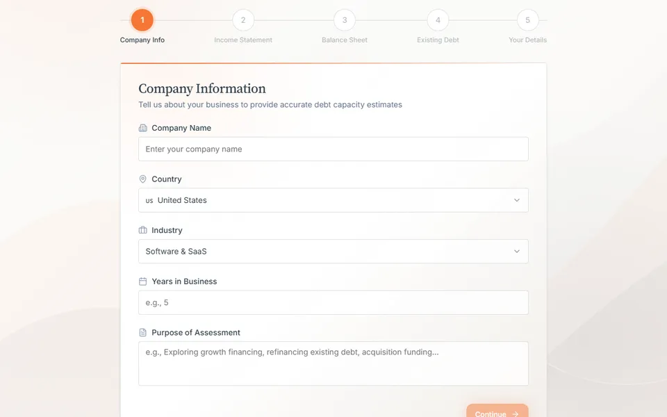 Debt Capacity Calculator